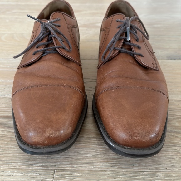 Mens Johnston & Murphy Brown Leather Dress Shoes Size 9 - Picture 2 of 7
